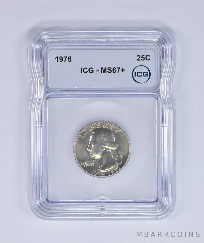 1976 Washington Quarter MS67+ ICG Beautiful Tone *7990