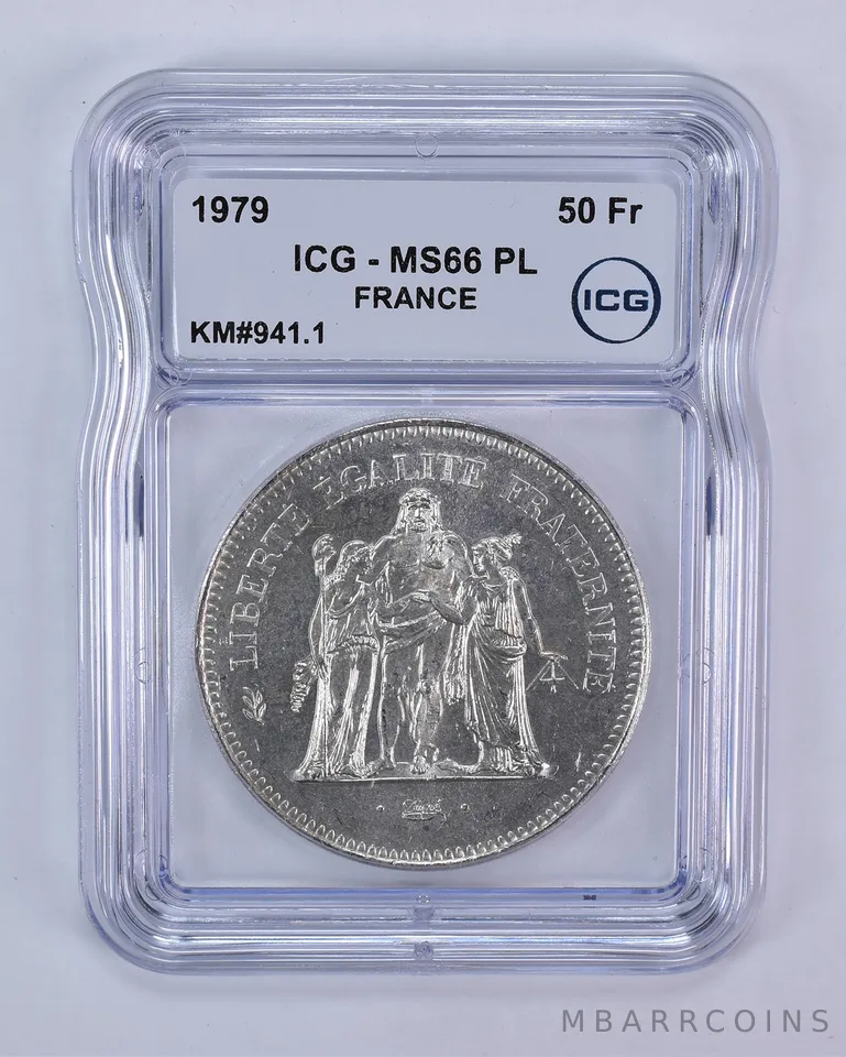 1979 France 50 Francs KM#941.1 MS66 PL ICG