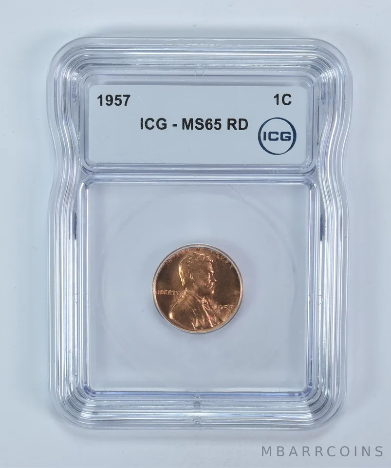 1957 Lincoln Wheat Cent MS65 RD ICG