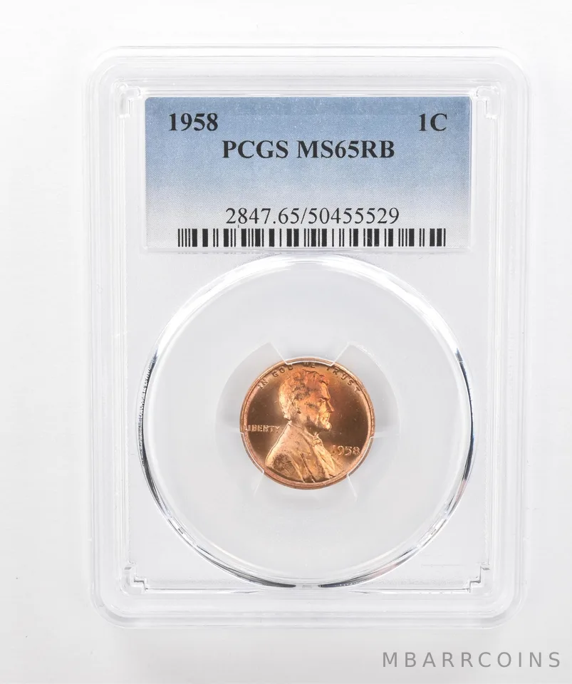 1958 Lincoln Wheat Cent MS65 RB PCGS Beautiful Tone *3022