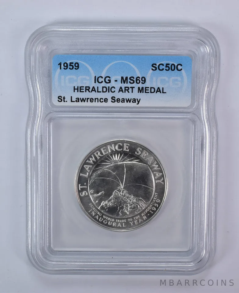 1959 So Called Half Dollar St Lawrence Seaway MS69 ICG
