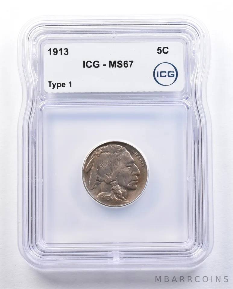 1913 Indian Head Buffalo Nickel Type 1 MS67 ICG *1639