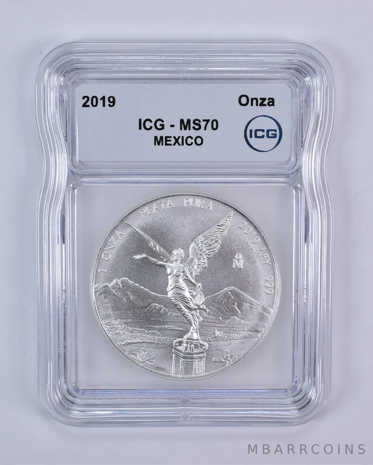 2019 Mo Mexico 1 Onza Silver Libertad MS70 ICG
