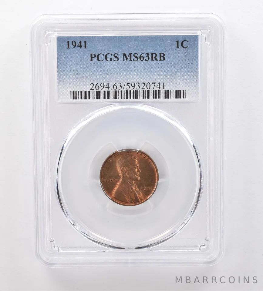 1941 Lincoln Wheat Cent MS63 RB PCGS Beautiful Tone *2060