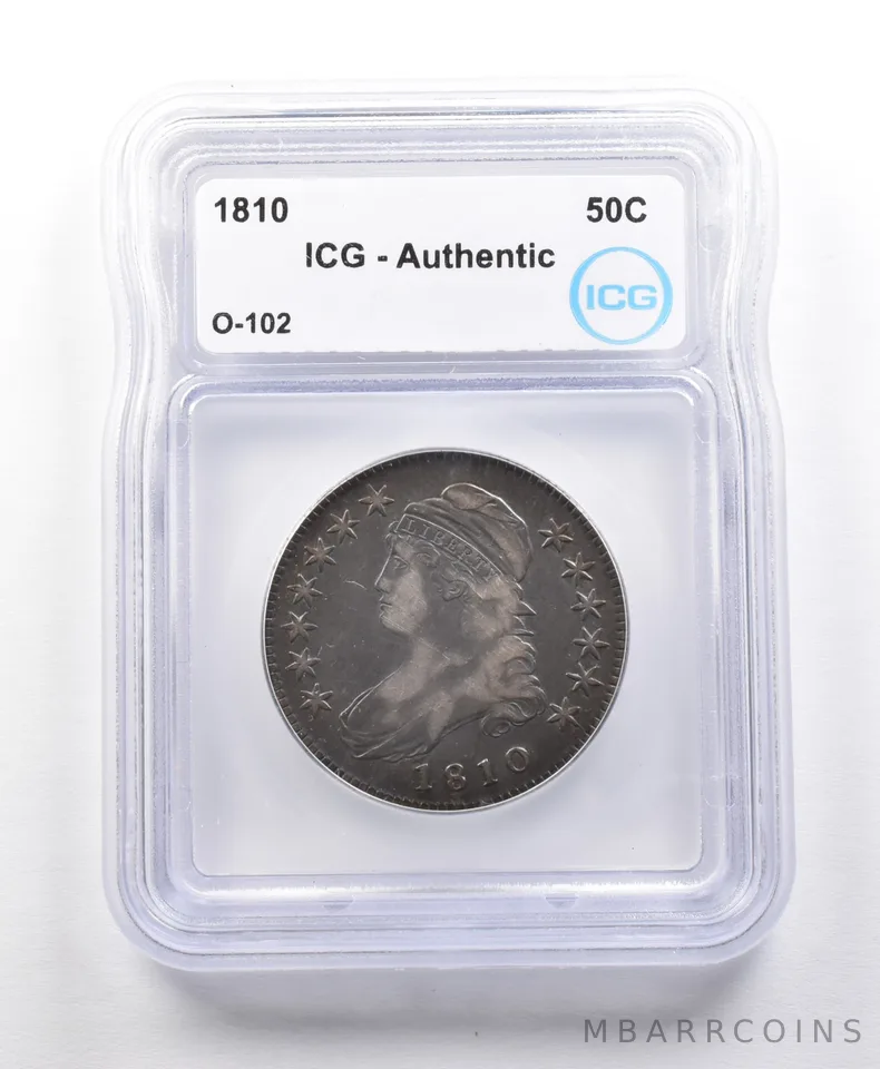 1810 Capped Bust Half Dollar O-102 Authentic ICG *5651