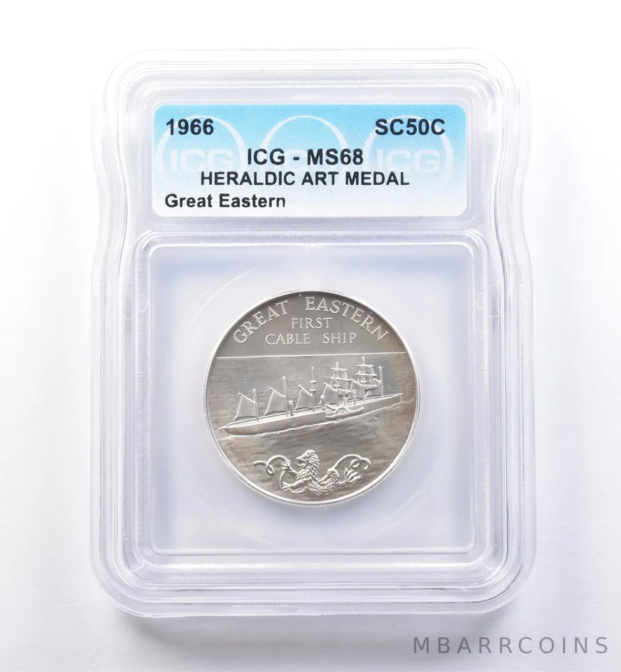 1966 So Called Half Dollar Great Eastern MS68 ICG *8459
