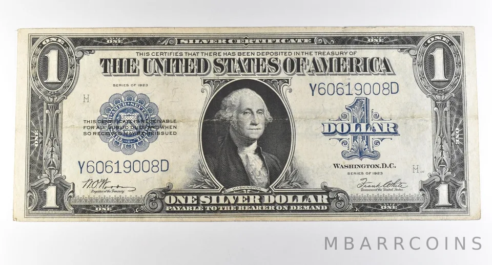 1923 $1 Silver Certificate Large Note Blue Seal *2932