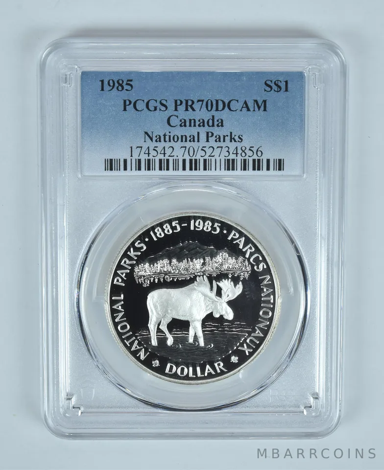 1985 Canada 1 Dollar Silver National Parks PR70 DCAM PCGS Blue Label