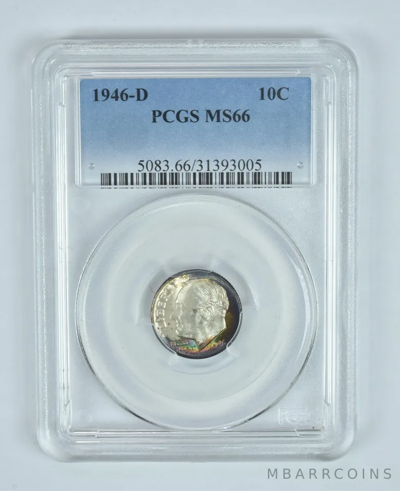 MS66 1946-D Roosevelt Dime PCGS Fantastic Tone a3937