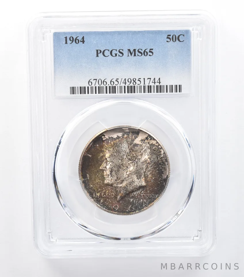 1964 Kennedy Half Dollar MS65 PCGS Beautiful Tone *7779