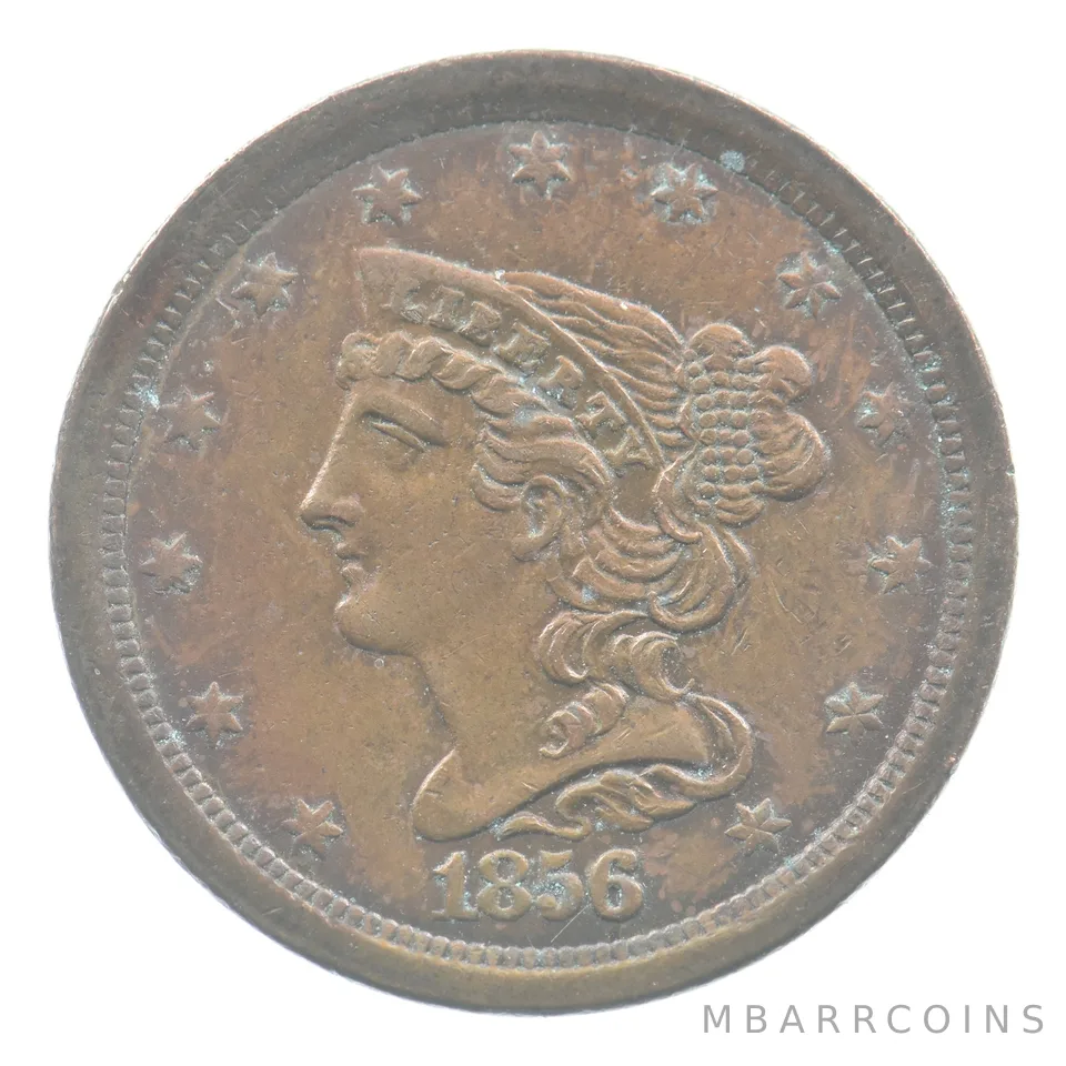 1856 Braided Hair Half Cent *9394