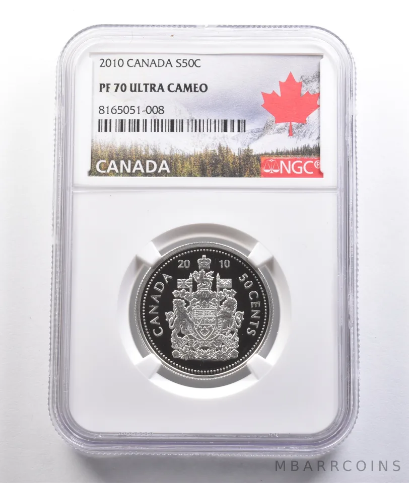 2010 Canada 50 Cents Silver PF70 UCAM NGC *6924