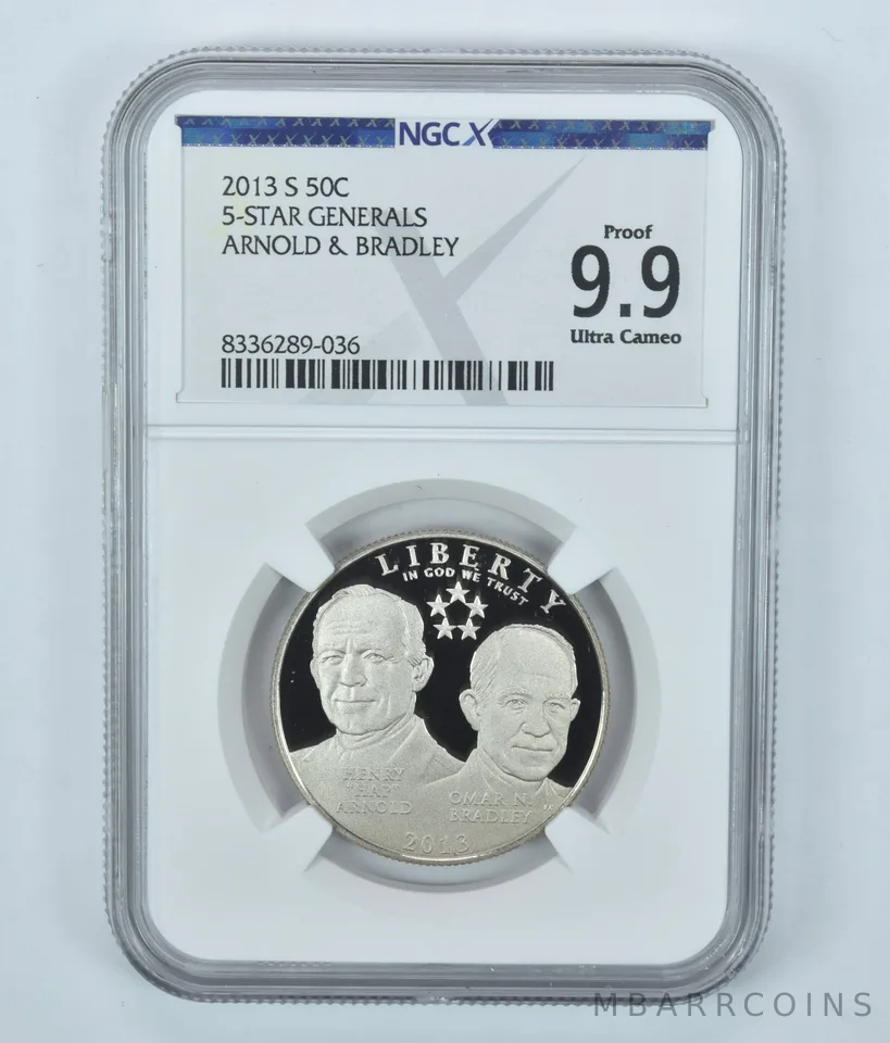 2013-S 5 Star Generals Commemorative Half Dollar Proof 9.9 UCAM NGC X NGCX