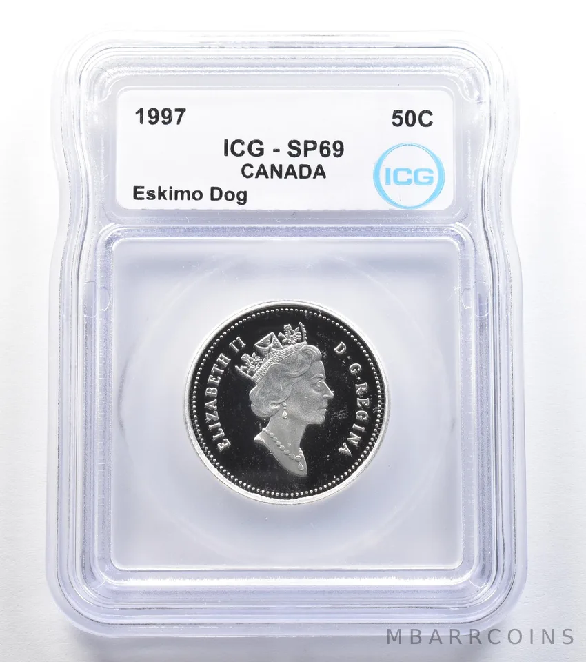 1997 Canada 50 Cents Eskimo Dog SP69 ICG *7914
