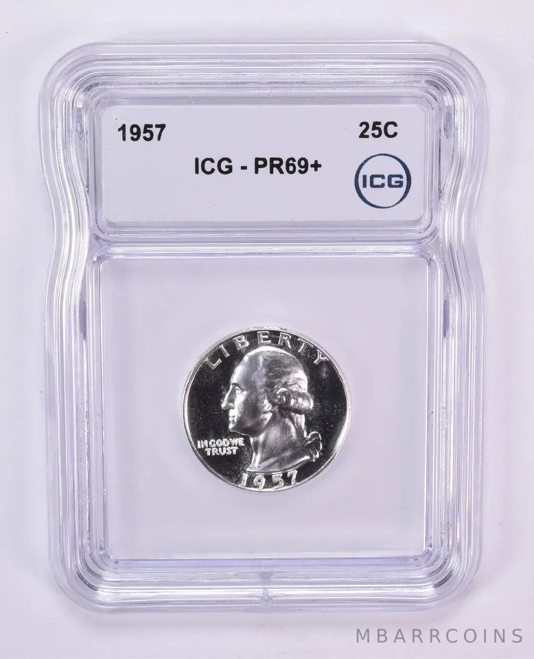 1957 Washington Quarter PR69+ ICG