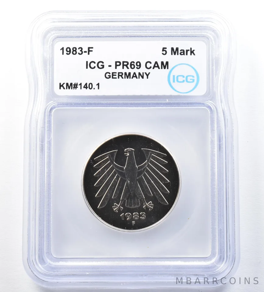 1983 F Germany 5 Mark KM#140.1 PR69 CAM ICG *8884