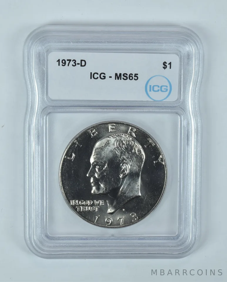 1973-D Eisenhower $1 MS65 ICG