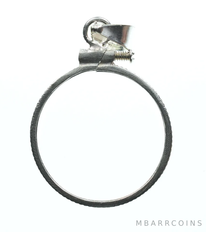 Sterling Silver 7.9 MM Coin Bezel Pendant Frame Edge *2357