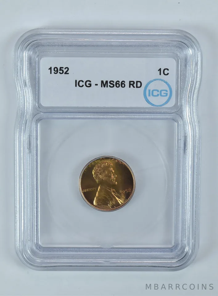 1952 Lincoln Wheat Cent MS66 RD ICG