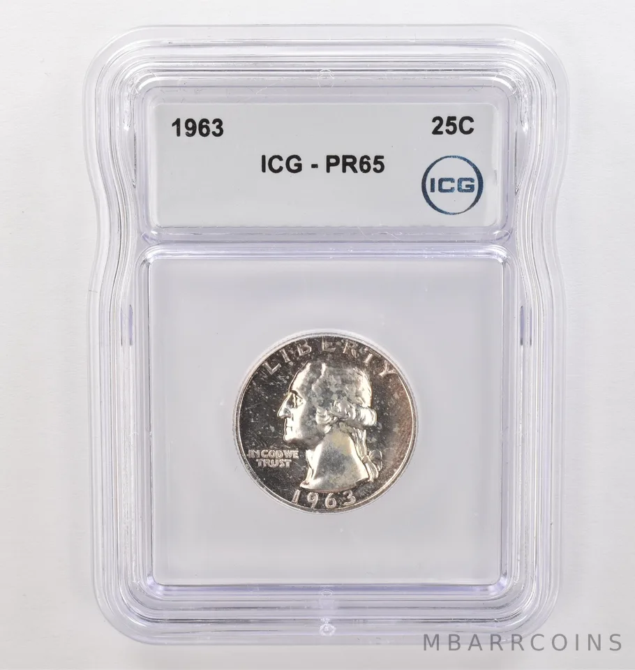 1963 Washington Quarter PR65 ICG Beautiful Tone *4168