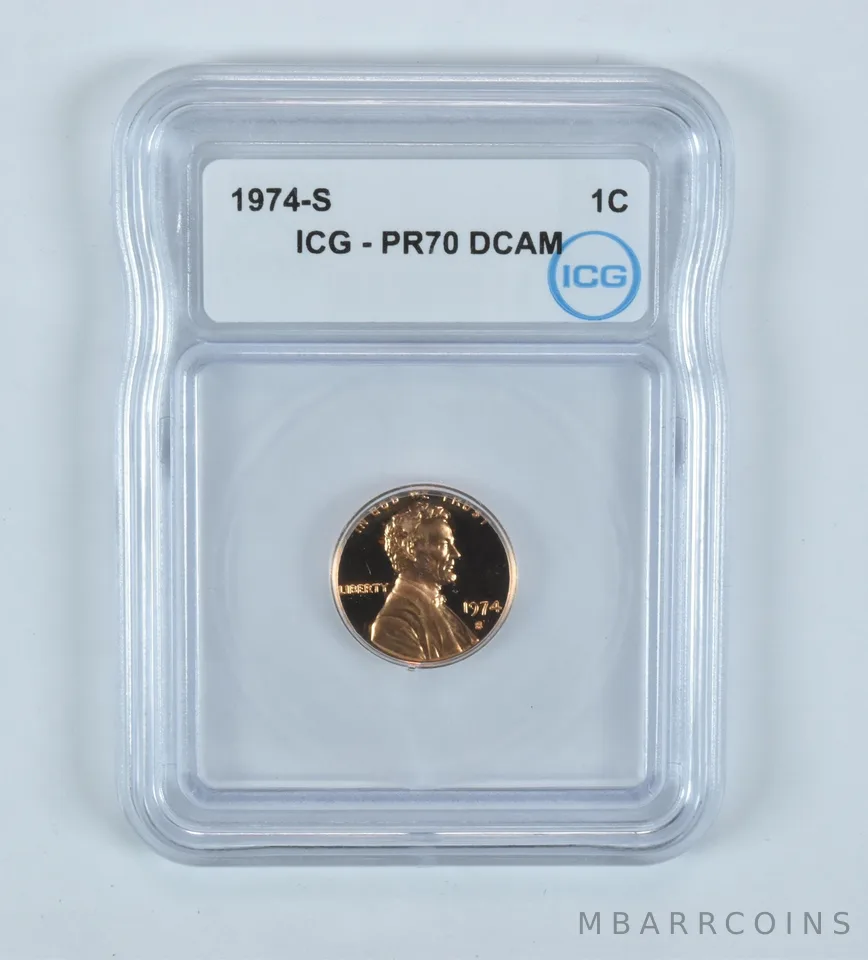 1974-S Lincoln Memorial Cent PR70 DCAM ICG