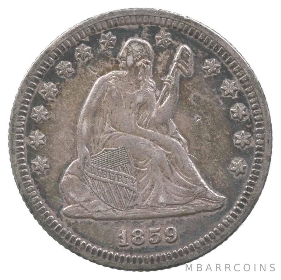 1859 Seated Liberty Quarter *8881