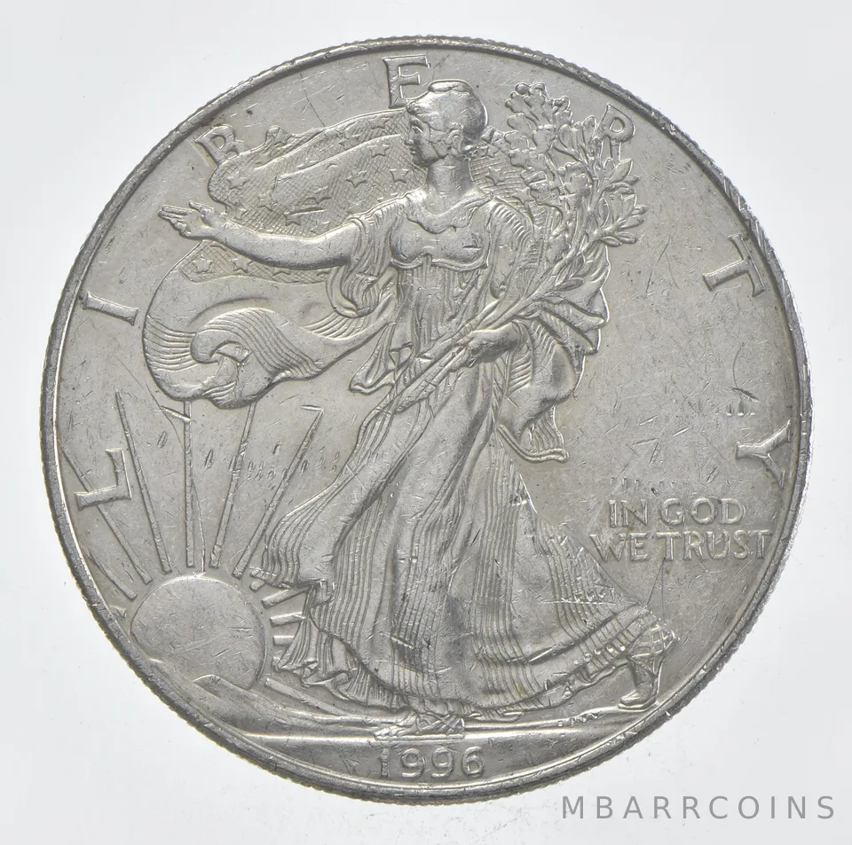 Rarest 1996 American Silver Eagle - Key Date - Rare LOW MINTAGE *379