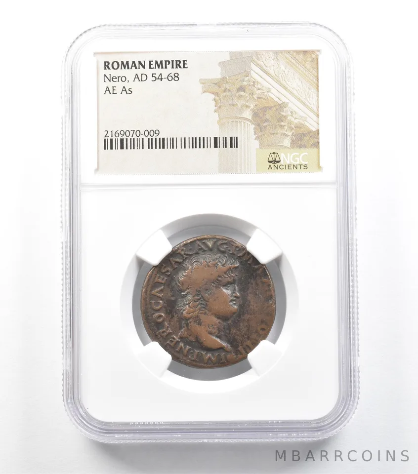 AD 54-68 Roman Empire Nero AE As NGC *5928
