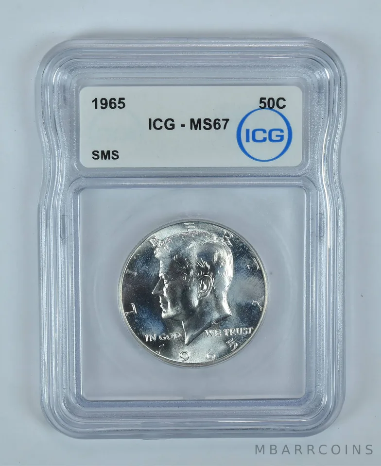 1965 Kennedy Half Dollar SMS MS67 ICG
