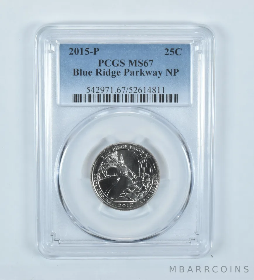 2015-P Washington Quarter ATB Blue Ridge Parkway MS67 PCGS