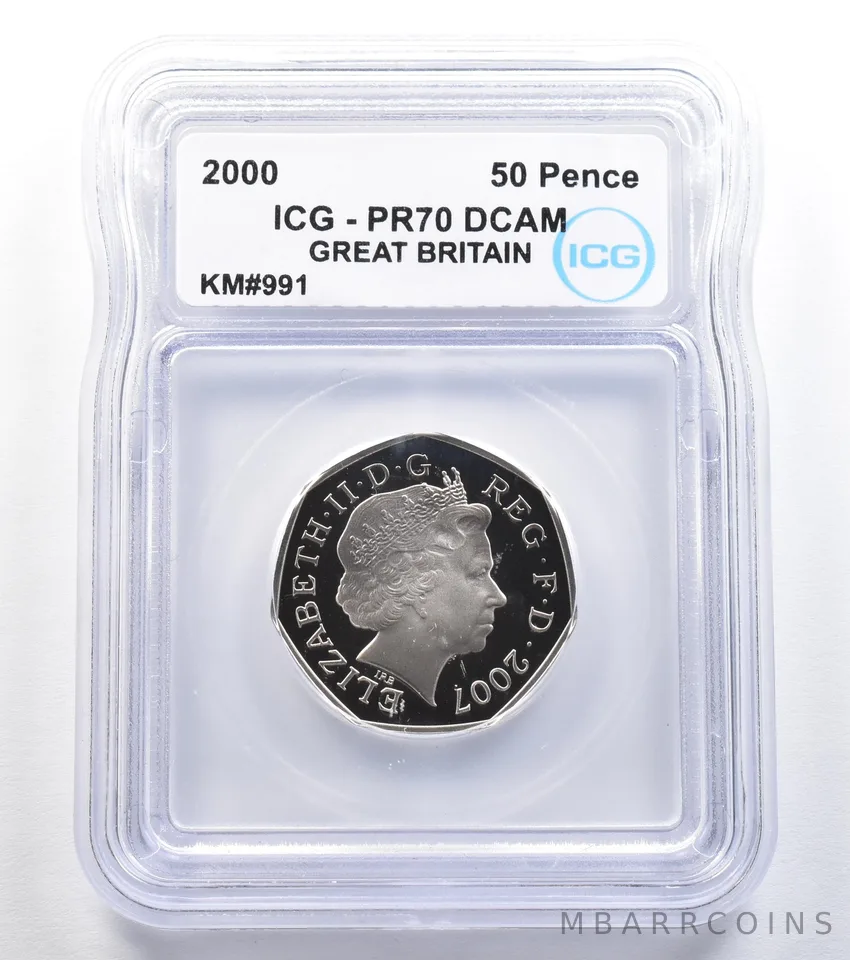 2007 Great Britain 50 Pence KM#991 PR70 DCAM ICG *7857