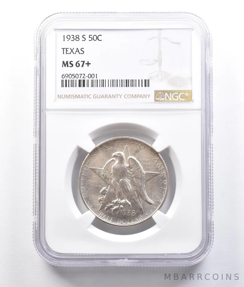 1938-S Texas Commemorative Half Dollar MS67+ NGC *2576