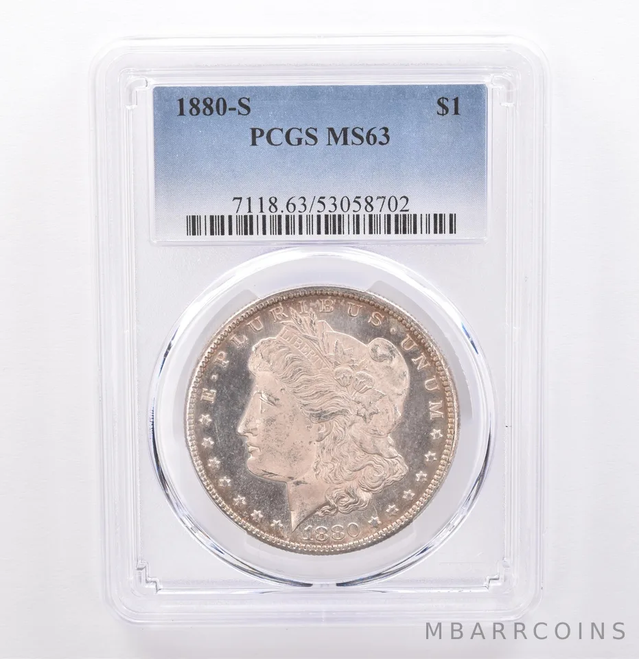 1880-S Morgan Silver Dollar MS63 PCGS Peripheral Tone *9308