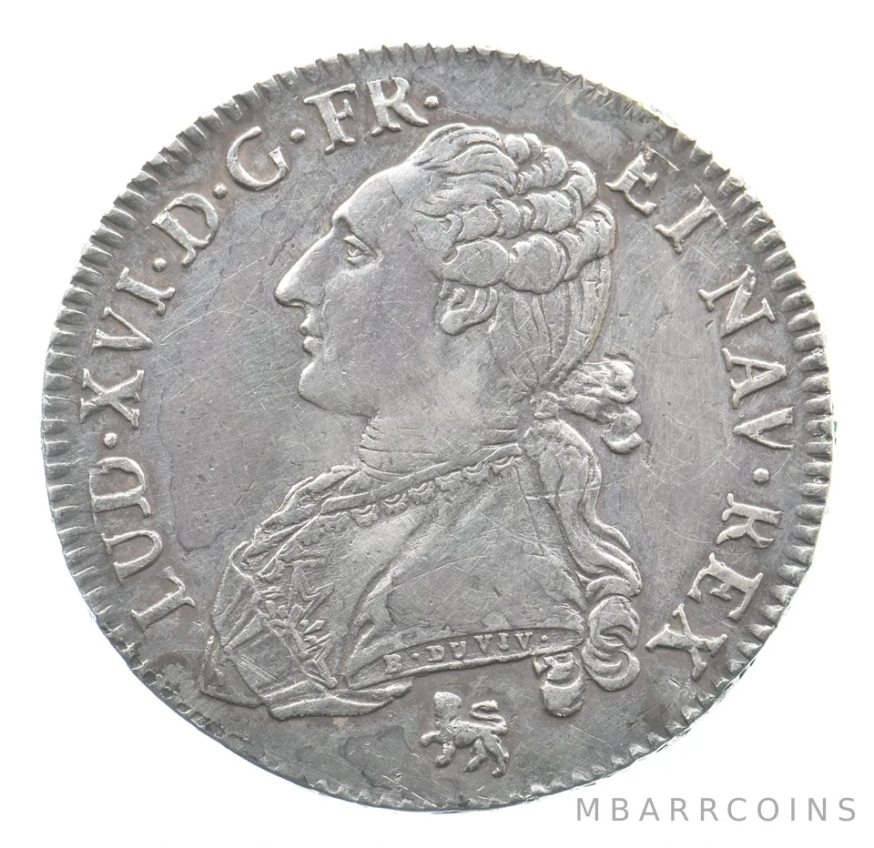 1792 France 1/2 Ecu Louis XVI *6535