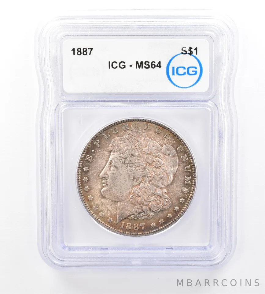 1887 Morgan Silver Dollar MS64 ICG Beautiful Tone *1724