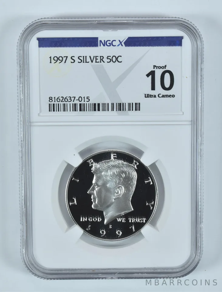 1997-S Kennedy Half Dollar Silver Proof 10 UCAM NGC X NGCX