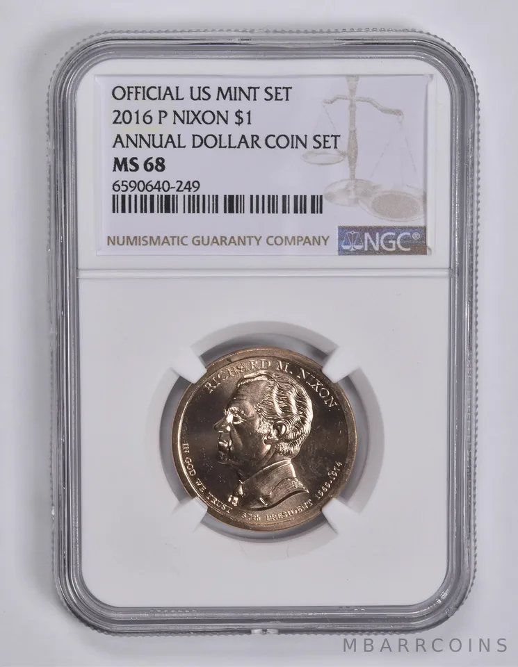 2016-P Presidential $1 Nixon Annual Set MS68 NGC US Mint