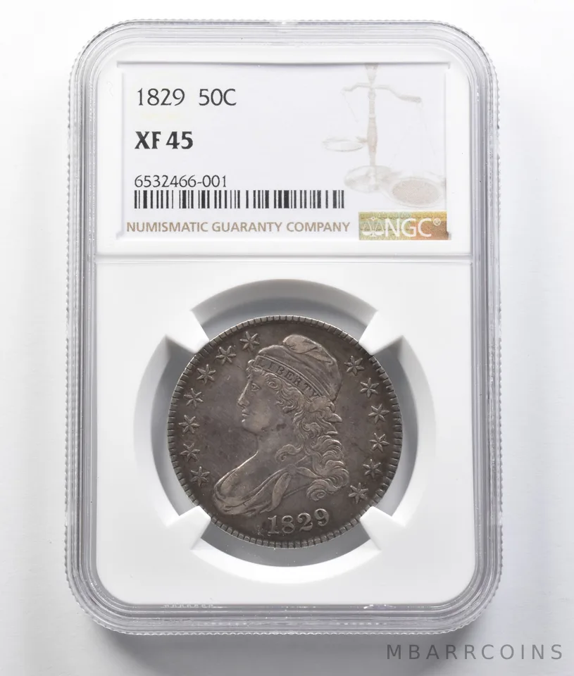 1829 Capped Bust Half Dollar XF45 NGC *7786