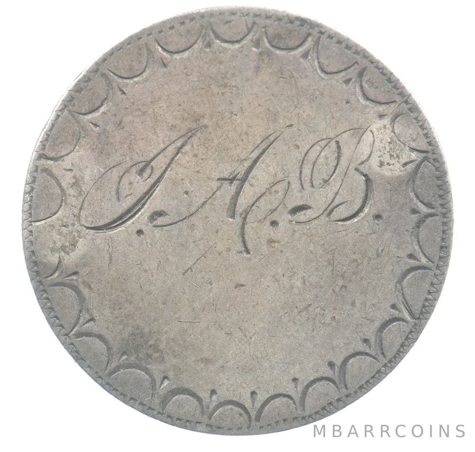 ND Seated Liberty Quarter Love Token JAB Victorian *4814