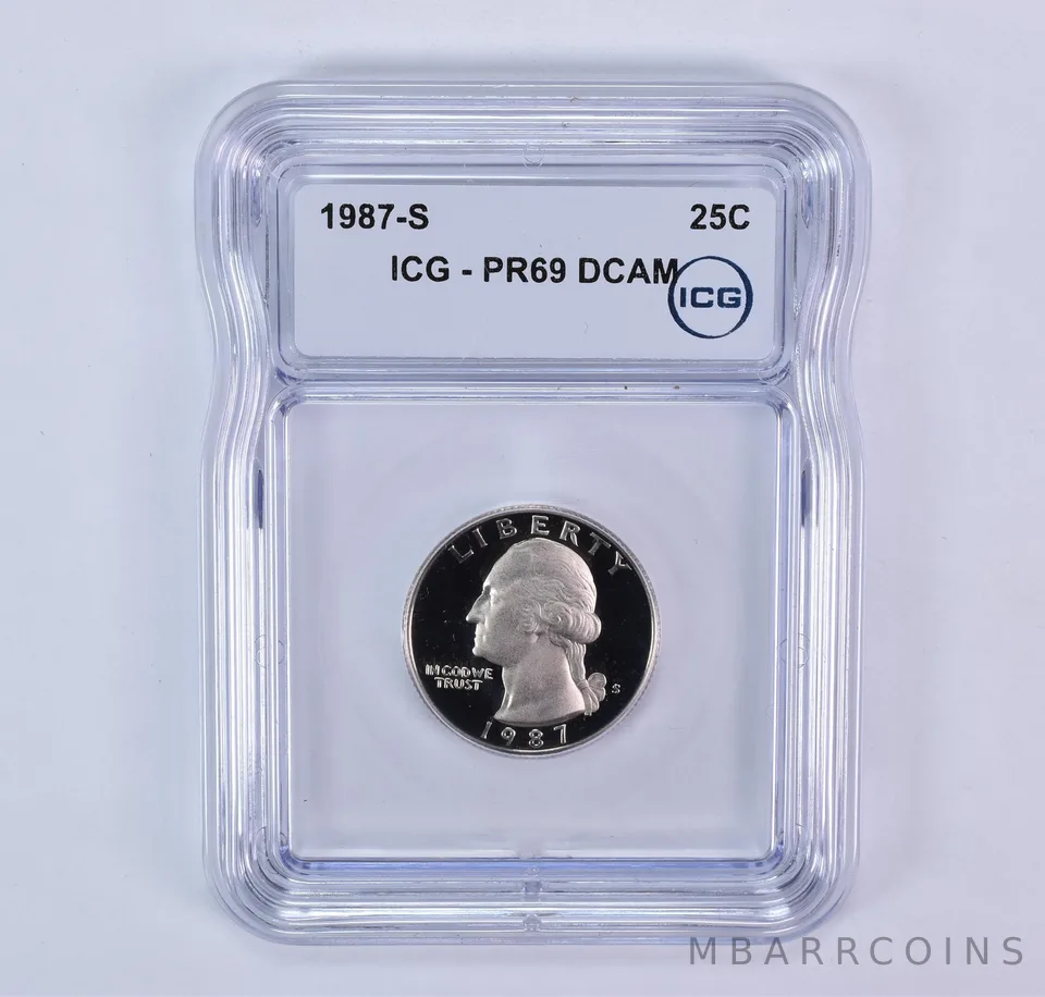 1987-S Washington Quarter PR69 DCAM ICG
