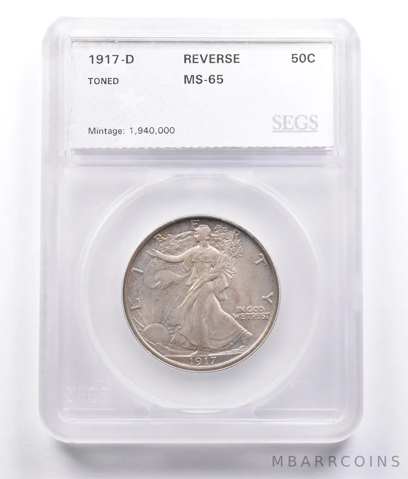 1917-D Walking Liberty Half Dollar Reverse *1660