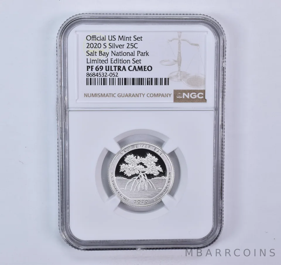 2020-S ATB Quarter Silver Salt Bay NP Limited Edition Set PF69 UCAM NGC Brwn Lbl