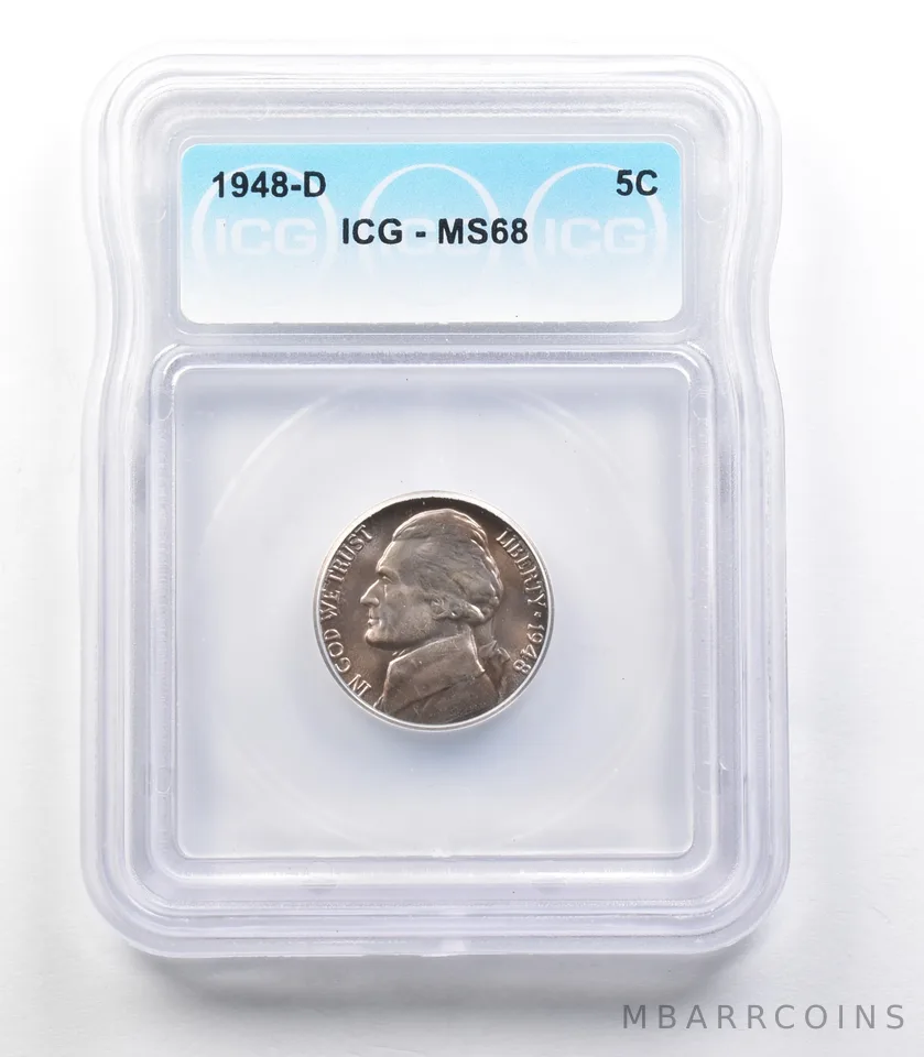 1948-D Jefferson Nickel MS68 ICG a3448