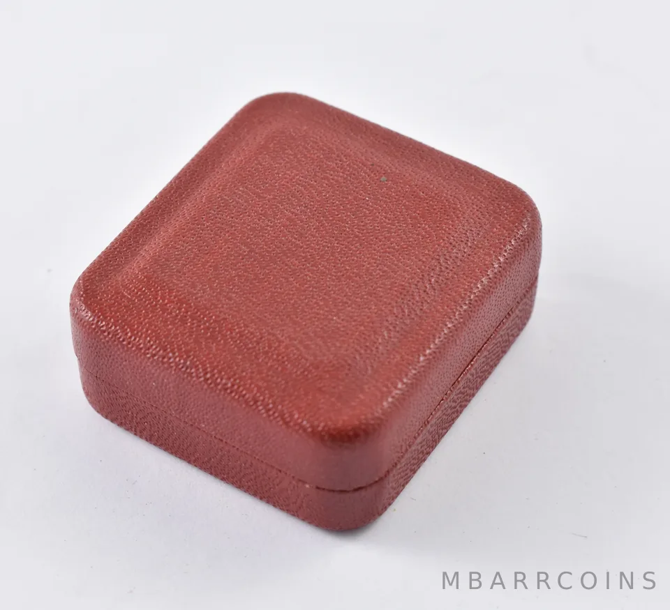 Small Red Bank Holiday US $5/$2.50 Box 1920's Gold Coin Gift Presentation *5889