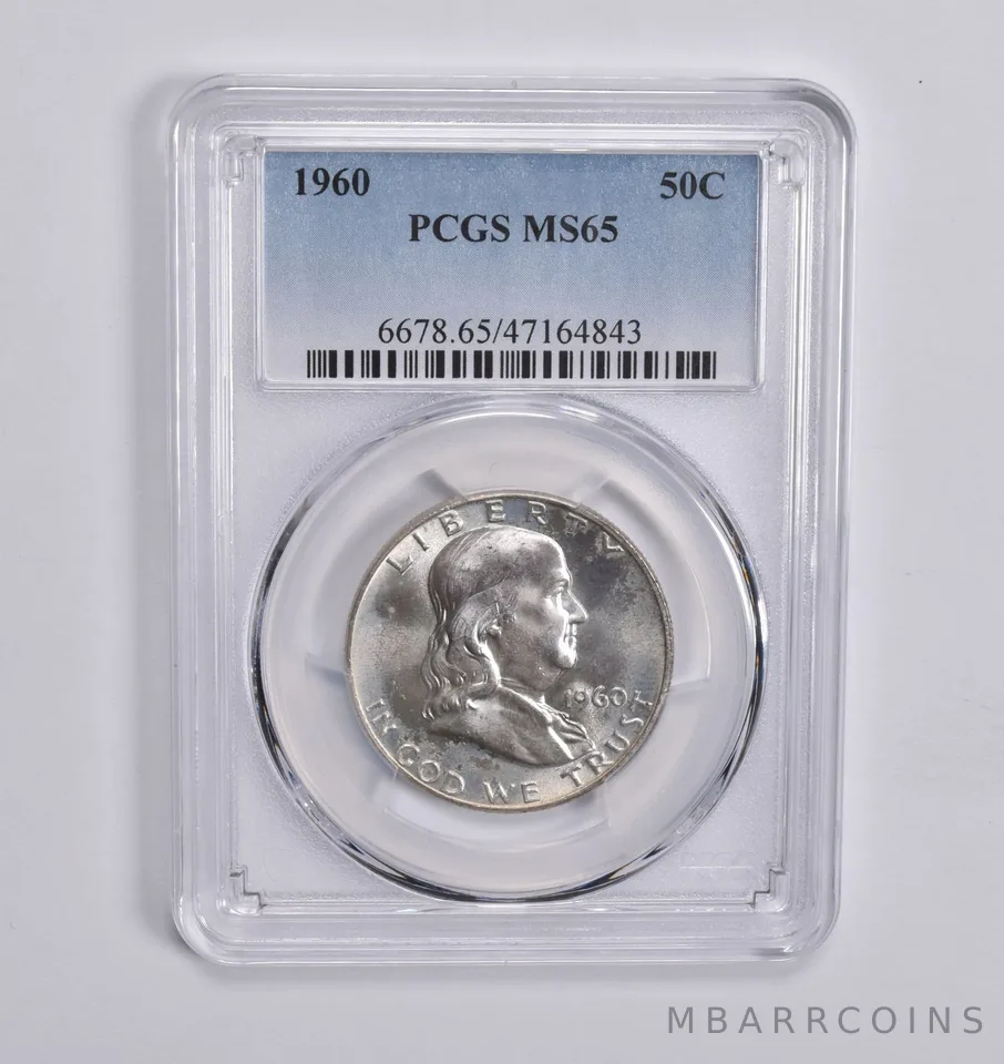 1960 Franklin Half Dollar MS65 PCGS Blue Label