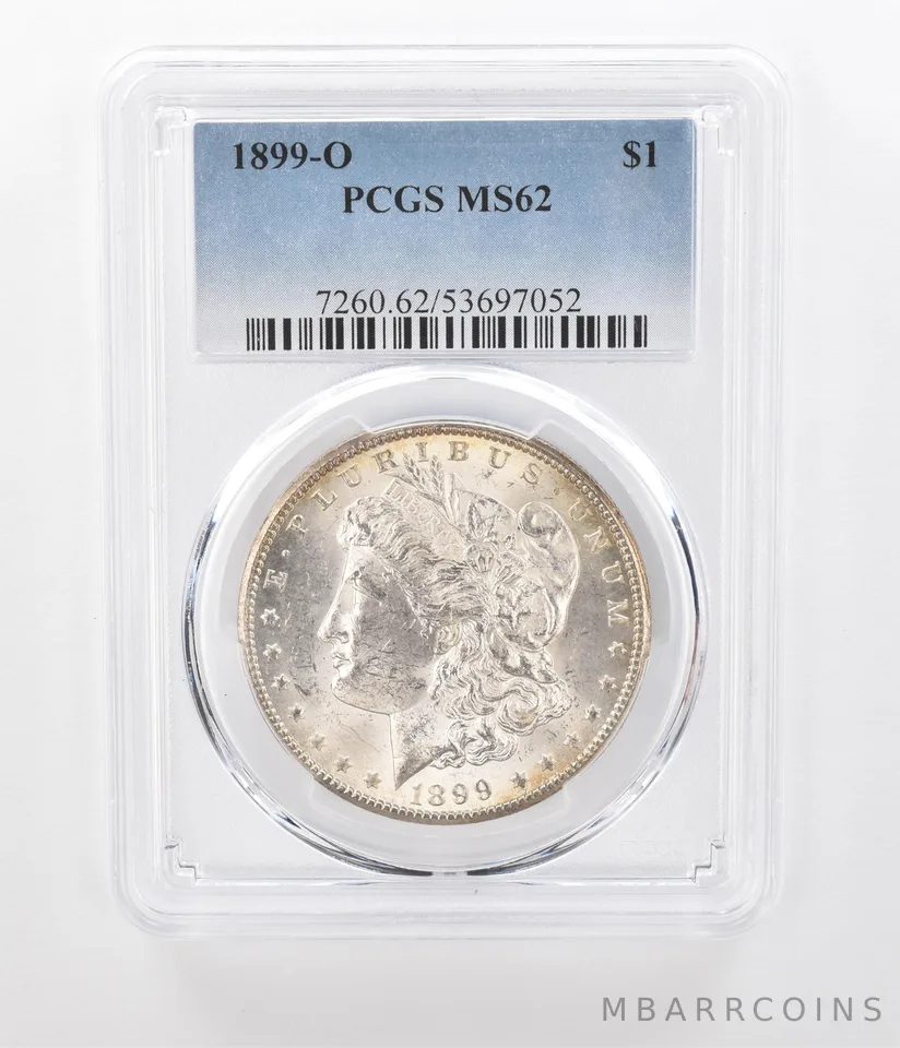 1899-O Morgan Silver Dollar MS62 PCGS Peripheral Tone Reverse a1183