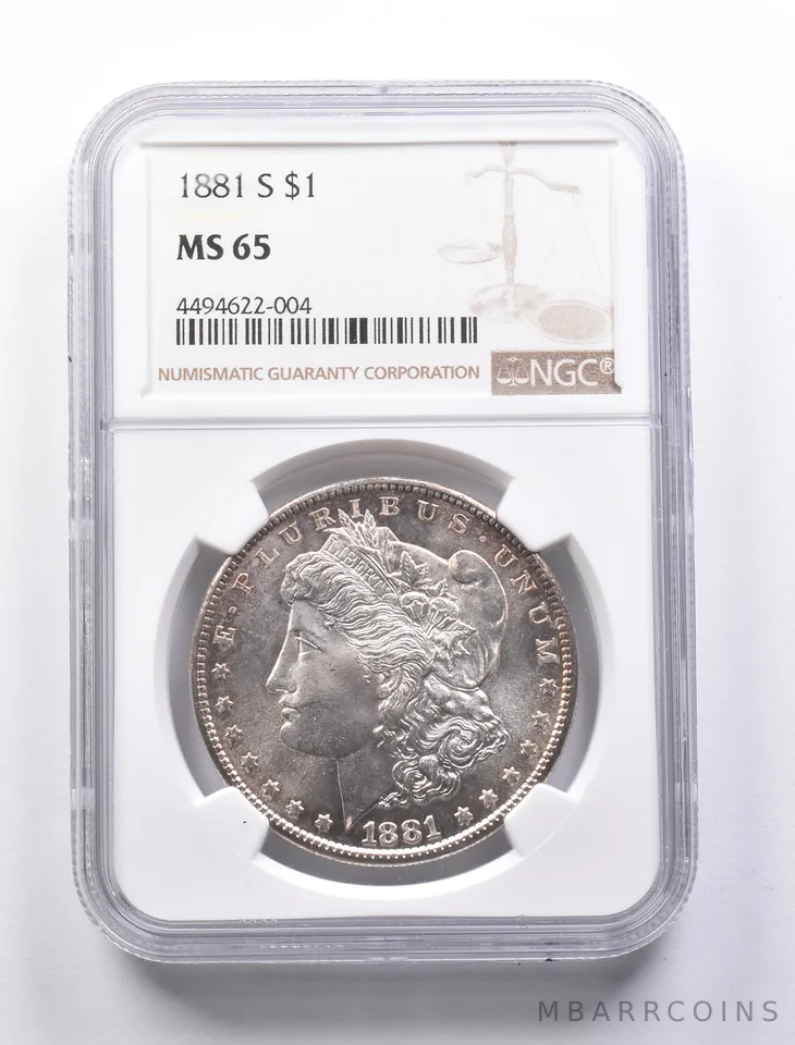 MS65 1881-S Morgan Silver Dollar NGC a1390