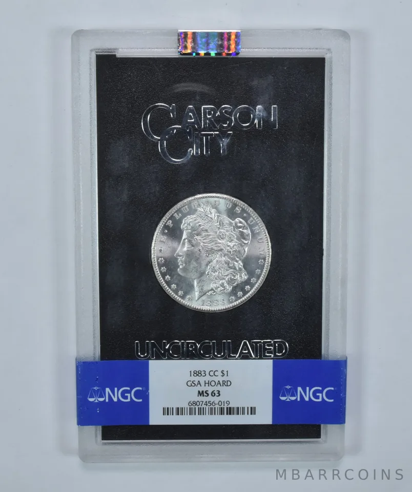 1883-CC Morgan Silver Dollar GSA Hoard MS63 NGC