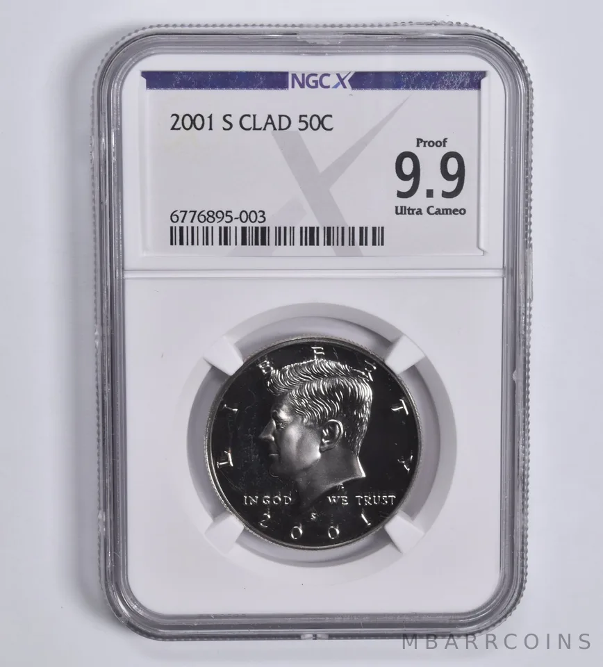 2001-S Kennedy Half Dollar CLAD Proof 9.9 NGC X NGCX