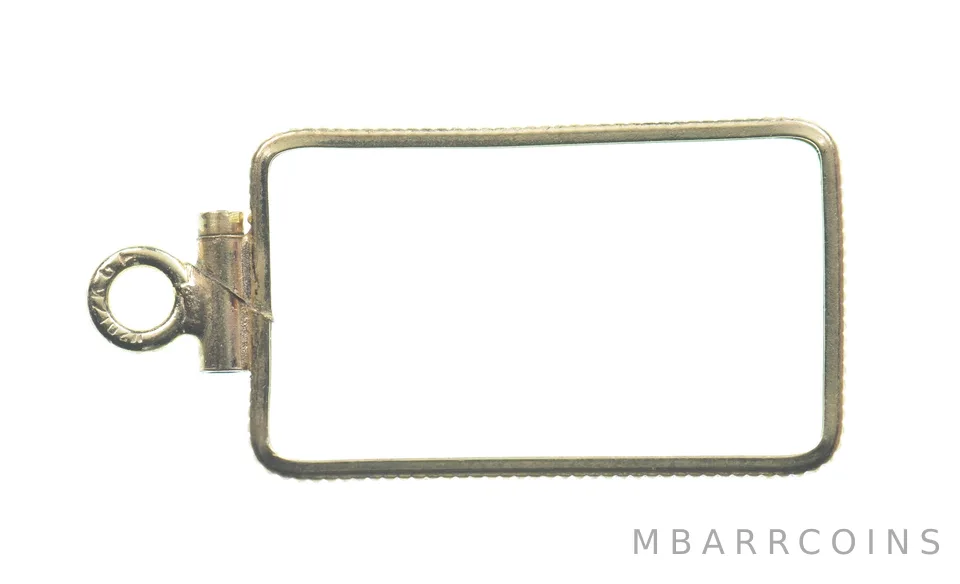 12K Gold Filled 23 MM Gold Bar Bezel Pendant Frame Edge *2118
